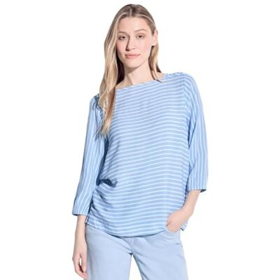 B344679 CECIL Bluzka w paski, Soft Light Blue, XL B344679 CECIL Bluzka w paski, Soft Light Blue, XL