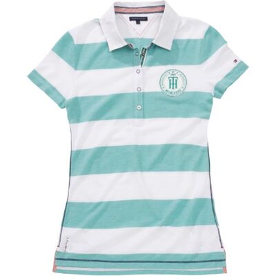 1M87610854 / JACEY STP POLO SS Tommy Hilfiger Damska koszulka polo, w paski 1M87610854/ Jacey STP Polo SS, Zielony (320 Bright Jade/Classic White), 40 1M87610854 / JACEY STP POLO SS Tommy Hilfiger Damska koszulka polo, w paski 1M87610854/ Jacey STP Polo SS, Zielony (320 Bright Jade/Classic White), 40