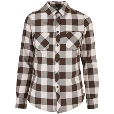 TB1280 Urban Classics Ladies Turnup Checked Flanell Shirt Koszula Kobiety , ró?owy/br?zowy , L TB1280 Urban Classics Ladies Turnup Checked Flanell Shirt Koszula Kobiety , ró?owy/br?zowy , L