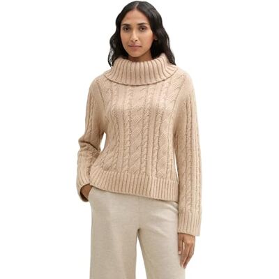 1044069 TOM TAILOR Sweter damski, 33962 Doeskin Melange, XXL 1044069 TOM TAILOR Sweter damski, 33962 Doeskin Melange, XXL