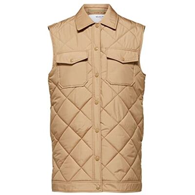 16083163 SELECTED FEMME SLFTINNA Long Quilted Vest B NOOS kamizelka pikowana, Tannin, 38 16083163 SELECTED FEMME SLFTINNA Long Quilted Vest B NOOS kamizelka pikowana, Tannin, 38