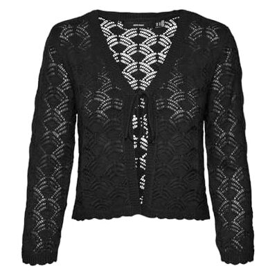 10321556 VERO MODA VMNEWVERENA 3/4 V-Neck Kardigan Boo, czarny, M 10321556 VERO MODA VMNEWVERENA 3/4 V-Neck Kardigan Boo, czarny, M