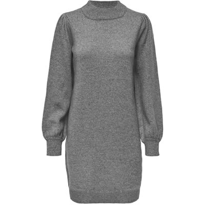 15238237-4717491 Jdy rue Life L/S sukienka z wysokim dekoltem KNT Noos, Medium Grey Melange, M 15238237-4717491 Jdy rue Life L/S sukienka z wysokim dekoltem KNT Noos, Medium Grey Melange, M