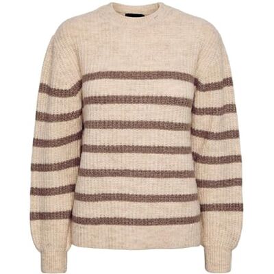 17139849 PIECES Damski sweter z dzianiny PCNANNA, brzoza, XL 17139849 PIECES Damski sweter z dzianiny PCNANNA, brzoza, XL