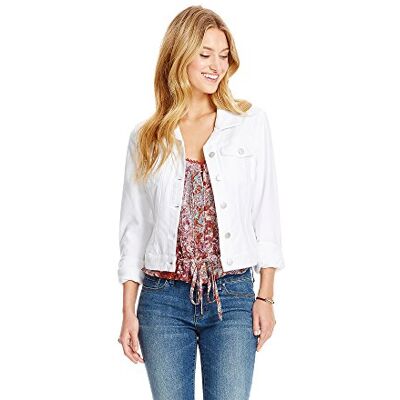 60359973-I15 Jessica Simpson Pixie Crop kurtka damska, Biały/bogaty ogród, M 60359973-I15 Jessica Simpson Pixie Crop kurtka damska, Biały/bogaty ogród, M