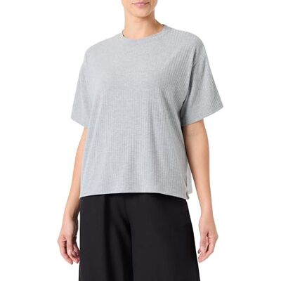 17132567 PIECES Damska koszulka Pckylie SS Oversized Tee Noos, jasnoszary melanżowy, L 17132567 PIECES Damska koszulka Pckylie SS Oversized Tee Noos, jasnoszary melanżowy, L