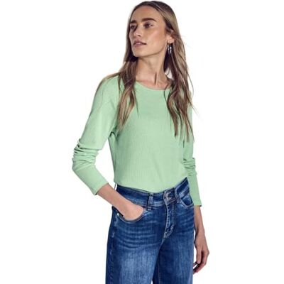 A322919 Koszula ze strukturą prążkowaną, Milky Green Mel., 36 A322919 Koszula ze strukturą prążkowaną, Milky Green Mel., 36
