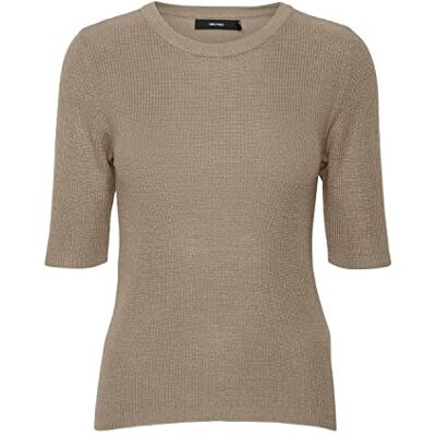 10287222 VERO MODA Sweter damski, silver mink, L 10287222 VERO MODA Sweter damski, silver mink, L