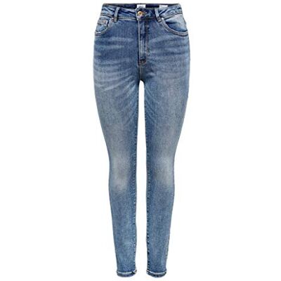 ONLMILA HW SK ANK BB JEANS BJ13994 NOOS ONLY Dżinsy damskie skinny Onlmila, wysoka talia, skinny fit, niebieski (Medium Blue Denim Medium Blue Denim), 34W / 34L ONLMILA HW SK ANK BB JEANS BJ13994 NOOS ONLY Dżinsy damskie skinny Onlmila, wysoka talia, skinny fit, niebieski (Medium Blue Denim Medium Blue Denim), 34W / 34L