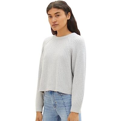 1038141 TOM TAILOR Denim Sweter damski, 32253 Basic Light Grey, XXL 1038141 TOM TAILOR Denim Sweter damski, 32253 Basic Light Grey, XXL