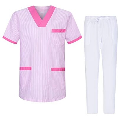 Blanco MISEMIYA Koszulka dla służby medycznej Uniseks Piżama sanitarna unisex Mz-6801-6802-biała Blanco MISEMIYA Koszulka dla służby medycznej Uniseks Piżama sanitarna unisex Mz-6801-6802-biała