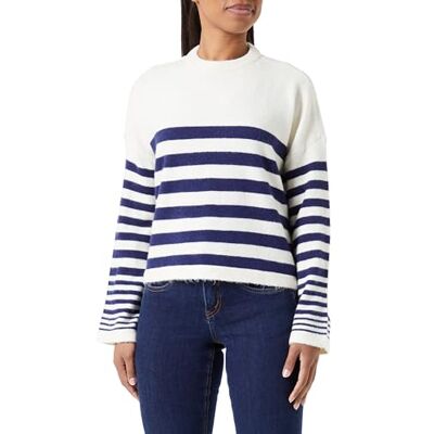 10291354 Bestseller A/S Vmhurricane Ls O-Neck Ga Bf sweter damski, brzoza/paski: w. Astral Aura, M 10291354 Bestseller A/S Vmhurricane Ls O-Neck Ga Bf sweter damski, brzoza/paski: w. Astral Aura, M
