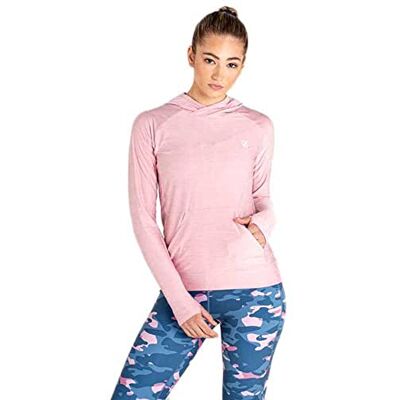 DWT456 Dare 2b Damski sweter z kapturem Sprint CTY, Puder różowy, 32 DWT456 Dare 2b Damski sweter z kapturem Sprint CTY, Puder różowy, 32