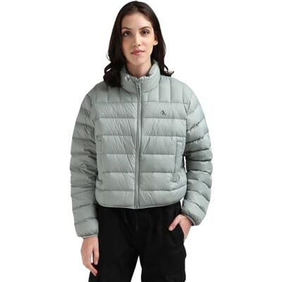 J20J222585PFFXXL Calvin Klein Jeans Damska przejściowa krótka kurtka puchowa, Szary (SlatGray), XXL J20J222585PFFXXL Calvin Klein Jeans Damska przejściowa krótka kurtka puchowa, Szary (SlatGray), XXL