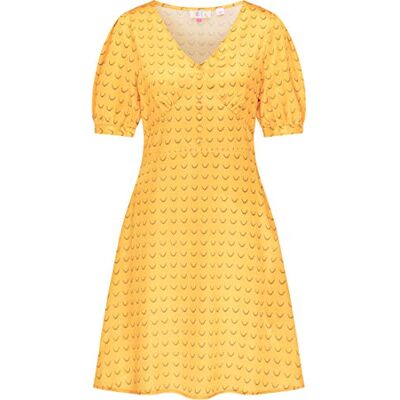 193024_k IZIA Damska sukienka wieczorowa 4059275818830 luźna musztardowa, XL (opakowanie 18 szt.), musztardowy, XL-XXL 193024_k IZIA Damska sukienka wieczorowa 4059275818830 luźna musztardowa, XL (opakowanie 18 szt.), musztardowy, XL-XXL