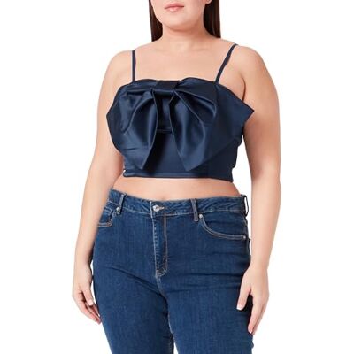 19527029-NA01 NAEMI Damski top z kokardką, morski, XL 19527029-NA01 NAEMI Damski top z kokardką, morski, XL