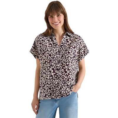 B346257 Cecil Leo lniana bluzka koszulowa Rich Burgundy XS B346257 Cecil Leo lniana bluzka koszulowa Rich Burgundy XS