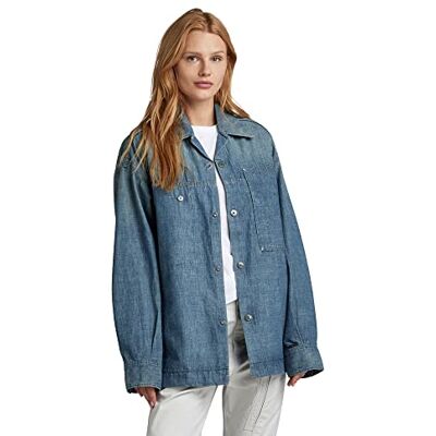 D22934-D311-D889 G-STAR RAW Damska koszulka z długim rękawem Workwear Long Sleeve Jacket, niebieska (Antique Faded Cricket Blue D311-D889), M, Niebieski (Antique Faded Cricket Blue D311-d889), M D22934-D311-D889 G-STAR RAW Damska koszulka z długim rękawem Workwear Long Sleeve Jacket, niebieska (Antique Faded Cricket Blue D311-D889), M, Niebieski (Antique Faded Cricket Blue D311-d889), M