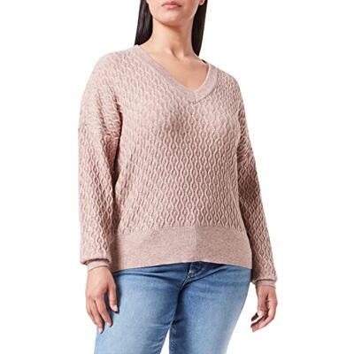 PC5011C Peppercorn Sweter damski Rosalia dekolt w serek, Ciepły piasek melanż, 48 Duże rozmiary PC5011C Peppercorn Sweter damski Rosalia dekolt w serek, Ciepły piasek melanż, 48 Duże rozmiary