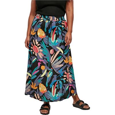 TB4099 Urban Classics Damska spódnica damska Viscose Midi, Blackfruity, S TB4099 Urban Classics Damska spódnica damska Viscose Midi, Blackfruity, S