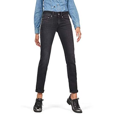 D07145-B472-A799 G-STAR RAW Damskie dżinsy Midge Saddle Mid Waist Straight, szary (Dusty Grey B472-a799), 24W / 32L D07145-B472-A799 G-STAR RAW Damskie dżinsy Midge Saddle Mid Waist Straight, szary (Dusty Grey B472-a799), 24W / 32L