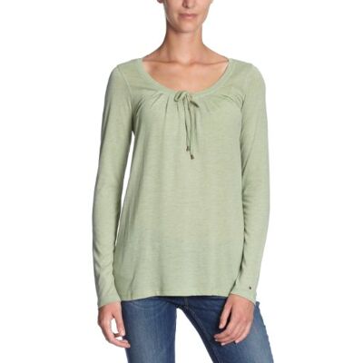 1M87601952 / KENT SCOOP NK LS Tommy Hilfiger Damska koszulka/koszulka z długim rękawem , zielony (Sage Green), 38 1M87601952 / KENT SCOOP NK LS Tommy Hilfiger Damska koszulka/koszulka z długim rękawem , zielony (Sage Green), 38
