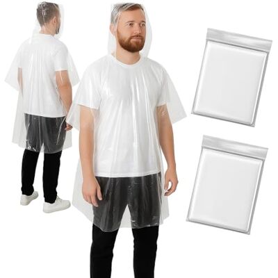 12995 Globly Uniwersalne jednorazowe ponczo przeciwdeszczowe dla mężczyzn i kobiet Przezroczysta przeciwdeszczowa peleryna z kapturem na kemping, wędrówki, wędrówki 12995 Globly Uniwersalne jednorazowe ponczo przeciwdeszczowe dla mężczyzn i kobiet Przezroczysta przeciwdeszczowa peleryna z kapturem na kemping, wędrówki, wędrówki