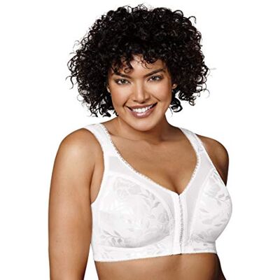 4695B Playtex Damski biustonosz z zapięciem z przodu z elastycznym tyłem, biały, 100B 4695B Playtex Damski biustonosz z zapięciem z przodu z elastycznym tyłem, biały, 100B