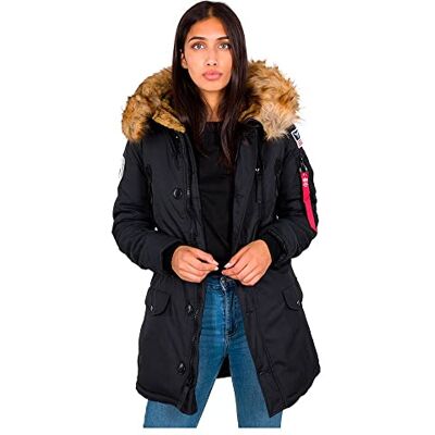 123002-03 Alpha Industries Polar Jacket Wmn Kurtka zimowa dla kobiet Black 123002-03 Alpha Industries Polar Jacket Wmn Kurtka zimowa dla kobiet Black