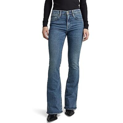 D21290-D188-G141 G-STAR RAW 3301 Flare Jeans Dżins Kobiety, Niebieski (Faded Miami Blue ), 24W / 30L D21290-D188-G141 G-STAR RAW 3301 Flare Jeans Dżins Kobiety, Niebieski (Faded Miami Blue ), 24W / 30L