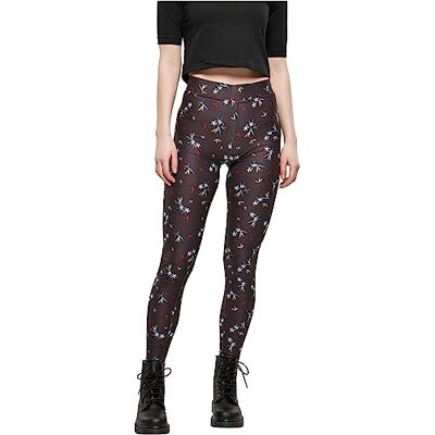 TB4771 Urban Classics Damskie legginsy Soft AOP, Odzież Damska, Czarny kwiat, XXL TB4771 Urban Classics Damskie legginsy Soft AOP, Odzież Damska, Czarny kwiat, XXL
