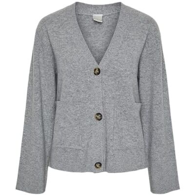 26035448-4598246 Yas Emilie Ls Cardigan Knit S. Noos, jasnoszary melanżowy, XS 26035448-4598246 Yas Emilie Ls Cardigan Knit S. Noos, jasnoszary melanżowy, XS