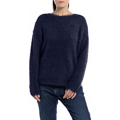 DK3572.000.G23526 Replay Sweter damski, 085 niebieski, L DK3572.000.G23526 Replay Sweter damski, 085 niebieski, L