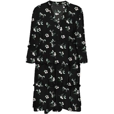 10297359 VERO MODA VMEASY Joy 3/4 Short Dress WVN GA, Czarny/Aop: ann, S 10297359 VERO MODA VMEASY Joy 3/4 Short Dress WVN GA, Czarny/Aop: ann, S
