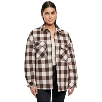 TB4007 Urban Classics Damska kurtka z flanelowym wzorem, ró?owy/br?zowy, 3XL TB4007 Urban Classics Damska kurtka z flanelowym wzorem, ró?owy/br?zowy, 3XL