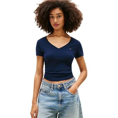 DW0DW230050XMXXS Tommy Jeans Damska koszulka Tjw 3-pak z dekoltem w serek DW0DW23005 S/S T-Shirt, Multi (czarny/ecru/Dark Night Navy), XXS DW0DW230050XMXXS Tommy Jeans Damska koszulka Tjw 3-pak z dekoltem w serek DW0DW23005 S/S T-Shirt, Multi (czarny/ecru/Dark Night Navy), XXS
