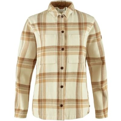 F86986 FJALLRAVEN 86986-113-196 Singi Flannel Overshirt W T-Shirt damski Chalk White-Dune beżowy rozmiar XXS, Chalk White-Dune Beige, XXS F86986 FJALLRAVEN 86986-113-196 Singi Flannel Overshirt W T-Shirt damski Chalk White-Dune beżowy rozmiar XXS, Chalk White-Dune Beige, XXS