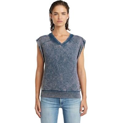 D26103 G-STAR Damska bluza Washed Sl Sw Wmn, Niebieski (Mid Blue Double Dye -d575-h364), L D26103 G-STAR Damska bluza Washed Sl Sw Wmn, Niebieski (Mid Blue Double Dye -d575-h364), L