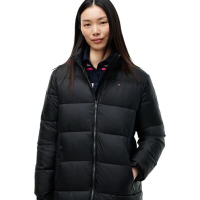 DW0DW21614BDSXS TOMMY JEANS Damska bluza TJW MAXI PCKBL ESS PUFFER DW0DW21614, czarna, XS, czarny (czarny), XS DW0DW21614BDSXS TOMMY JEANS Damska bluza TJW MAXI PCKBL ESS PUFFER DW0DW21614, czarna, XS, czarny (czarny), XS