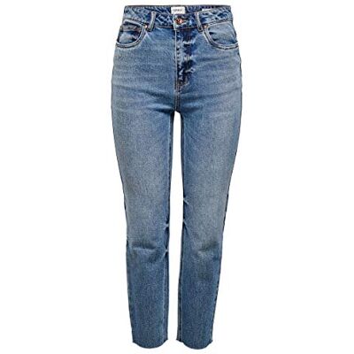 15191033 ONLY Damskie dżinsy Straight, niebieski (medium blue denim), 28 15191033 ONLY Damskie dżinsy Straight, niebieski (medium blue denim), 28