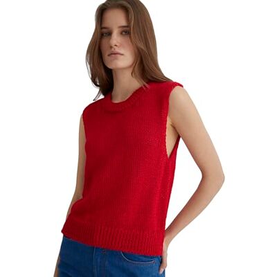 M1710666-82580 Mavi Damski sweter bez rękawów, czerwony wyścigowy, XS, Racing Red, XS M1710666-82580 Mavi Damski sweter bez rękawów, czerwony wyścigowy, XS, Racing Red, XS