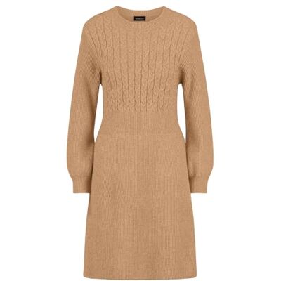 31237_36 APART Fashion Sukienka z dzianiny, piaskowy, 36 31237_36 APART Fashion Sukienka z dzianiny, piaskowy, 36