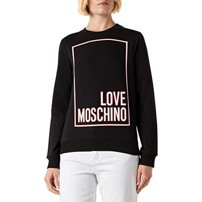 W 6 302 26 E 2340 Love Moschino Women's Long-Sleeved Slim fit okrągły dekolt, czarna, 46 (DE), czarny W 6 302 26 E 2340 Love Moschino Women's Long-Sleeved Slim fit okrągły dekolt, czarna, 46 (DE), czarny