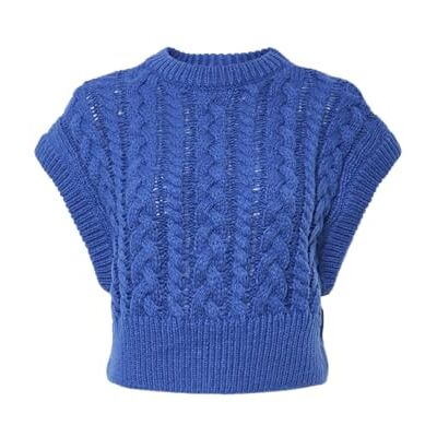 17156170-4694882 PIECES Pcsitta Knit Vest Bc, Beaucoup Blue, L 17156170-4694882 PIECES Pcsitta Knit Vest Bc, Beaucoup Blue, L