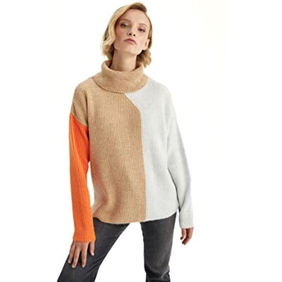 U8689AZ DeFacto Damska koszulka typu tunic, beżowy, S U8689AZ DeFacto Damska koszulka typu tunic, beżowy, S