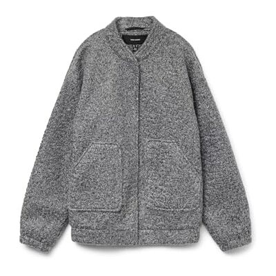 10304921_MediumGreyMelange VERO MODA Vmamber Elite Bomber Jacket Noos kurtka bomberka damska, Medium Grey Melange, S 10304921_MediumGreyMelange VERO MODA Vmamber Elite Bomber Jacket Noos kurtka bomberka damska, Medium Grey Melange, S