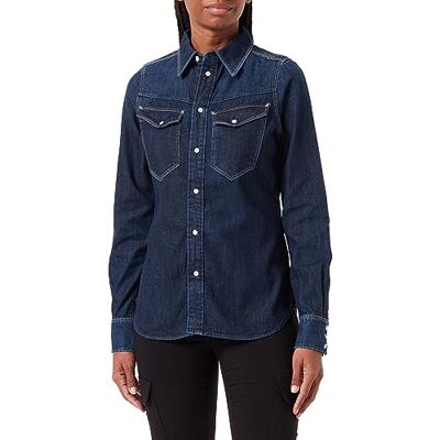 D23682-D252-G133 G-STAR RAW Damska koszula Slim Denim Wmn, Niebieski (Worn in Deep Sea ), S D23682-D252-G133 G-STAR RAW Damska koszula Slim Denim Wmn, Niebieski (Worn in Deep Sea ), S