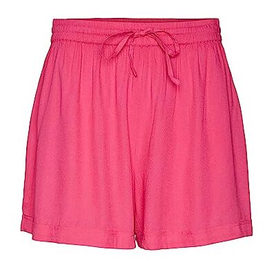10286521 VERO MODA Women's VMBUMPY WVN NoOS szorty, Pink Yarrow, L, różowy, L 10286521 VERO MODA Women's VMBUMPY WVN NoOS szorty, Pink Yarrow, L, różowy, L