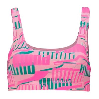 701226345 PUMA Swim Women Printed Scoop Neck Top 1P, Pink Combo., XS 701226345 PUMA Swim Women Printed Scoop Neck Top 1P, Pink Combo., XS