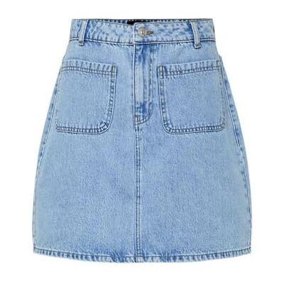 17155880-4687630 PIECES Pcsky Hw Mini Skirt damski, jasnoniebieski (light blue denim), L 17155880-4687630 PIECES Pcsky Hw Mini Skirt damski, jasnoniebieski (light blue denim), L